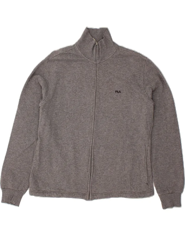 FILA Womens Tracksuit Top Jacket UK 16 Large Grey Cotton Ribbed Jacket Pleated Jacket Ruffled Jacket FILA Womens Tracksuit Top Jacket UK 16 Large Grey Cotton Ribbed Jacket Pleated Jacket Ruffled Jacket