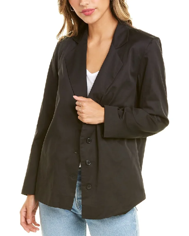 Garrie B Jacket Notch Collar Peter Pan Collar Cowl Neck