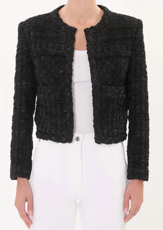 Giovani Jacket In Black Anorak Shell Jacket Lightweight Jacket