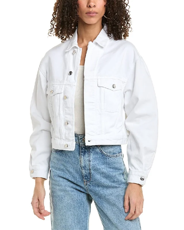 IRO Laced Denim Jacket One-Shoulder Jacket Off-the-Shoulder Jacket Asymmetrical Jacket IRO Laced Denim Jacket One-Shoulder Jacket Off-the-Shoulder Jacket Asymmetrical Jacket