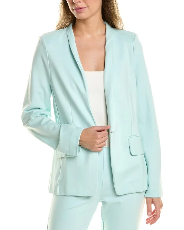Isaac Mizrahi Collarless Jacket Wool Jacket Cashmere Jacket Tweed Jacket