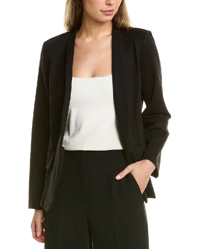 Isaac Mizrahi Collarless Jacket Jersey Jacket Tulle Jacket Batik Jacket