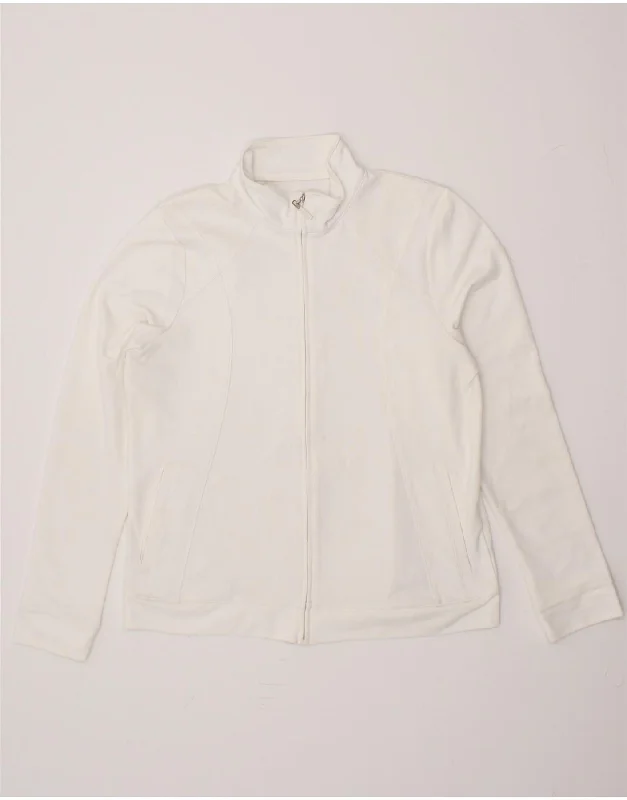 IZOD Womens Tracksuit Top Jacket UK 14 Large White Polyester Rayon Fabric Velvet Fabric Corduroy Fabric IZOD Womens Tracksuit Top Jacket UK 14 Large White Polyester Rayon Fabric Velvet Fabric Corduroy Fabric
