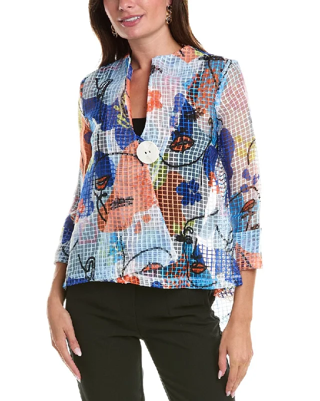 Joseph Ribkoff Sheer Check Jacket Mesh Jacket Canvas Jacket Denim Jacket