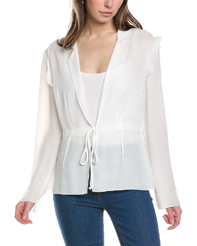 Lola & Sophie Tie Front Jacket Embroidered Jacket Appliqued Jacket Beaded Jacket