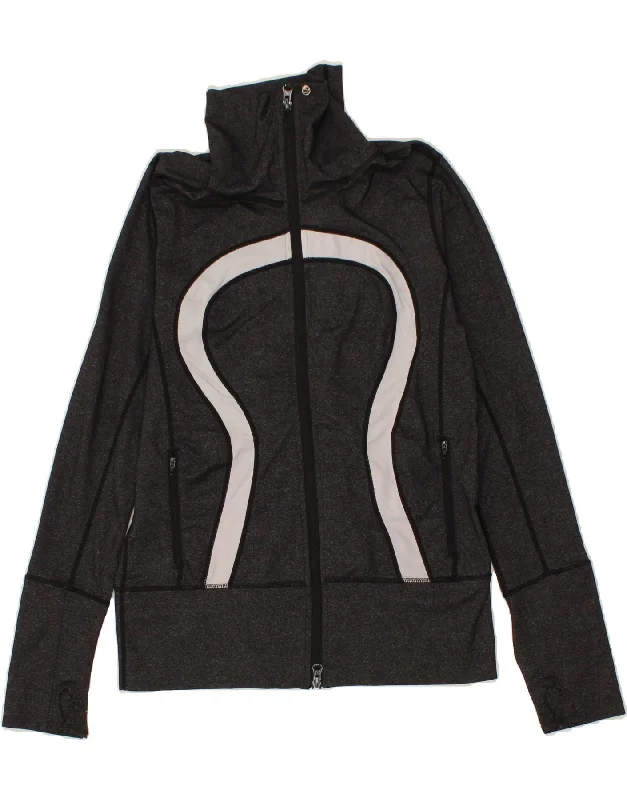 LULULEMON Womens Tracksuit Top Jacket UK 14 Large Grey Polyester Front Pockets Side Pockets Patch Pockets LULULEMON Womens Tracksuit Top Jacket UK 14 Large Grey Polyester Front Pockets Side Pockets Patch Pockets