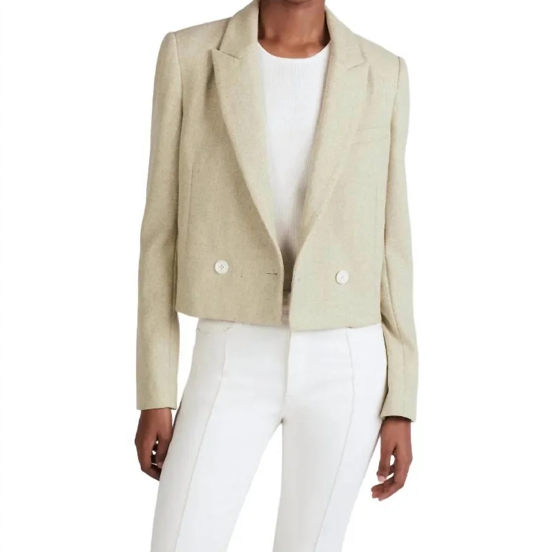Milo Double Breasted Crop Jacket In Sage Notch Collar Jacket Peter Pan Collar Jacket Cowl Neck Jacket Milo Double Breasted Crop Jacket In Sage Notch Collar Jacket Peter Pan Collar Jacket Cowl Neck Jacket