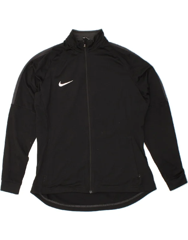 NIKE Womens Dri Fit Tracksuit Top Jacket UK 16 Large Black Polyester Zippered Jacket Buttoned Jacket Snapped Jacket NIKE Womens Dri Fit Tracksuit Top Jacket UK 16 Large Black Polyester Zippered Jacket Buttoned Jacket Snapped Jacket