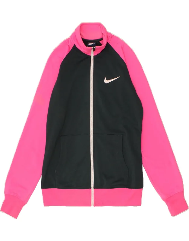 NIKE Womens Tracksuit Top Jacket UK 10 Small Grey Colourblock Polyester Notch Collar Peter Pan Collar Cowl Neck NIKE Womens Tracksuit Top Jacket UK 10 Small Grey Colourblock Polyester Notch Collar Peter Pan Collar Cowl Neck