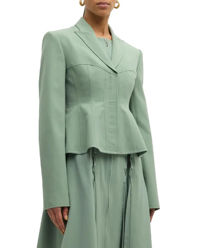 Peplum Corset Jacket In Sage Green Faux Fur Jacket Real Fur Jacket Shearling Jacket Peplum Corset Jacket In Sage Green Faux Fur Jacket Real Fur Jacket Shearling Jacket