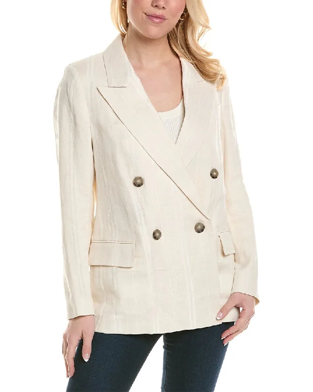 Peserico Linen-Blend Jacket Satin Jacket Silk Jacket Chiffon Jacket