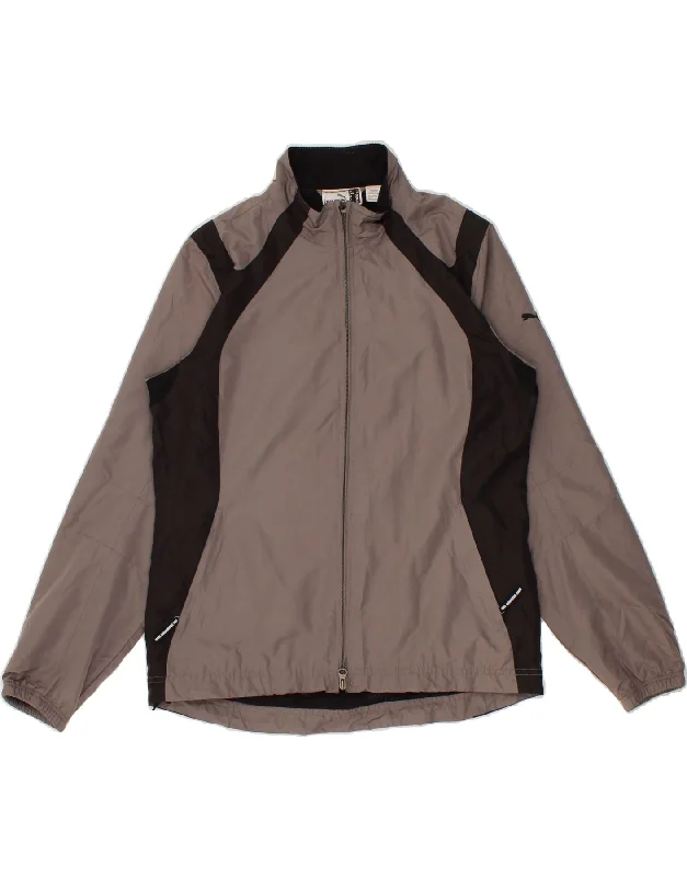 PUMA Womens Tracksuit Top Jacket UK 10 Small  Grey Colourblock Polyester Embroidered Jacket Appliqued Jacket Beaded Jacket