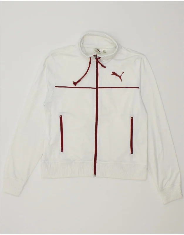 PUMA Womens Tracksuit Top Jacket UK 14 Large White Trench Coat Raincoat Waterproof Jacket PUMA Womens Tracksuit Top Jacket UK 14 Large White Trench Coat Raincoat Waterproof Jacket