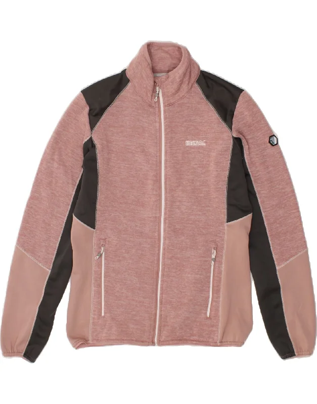 REGATTA Womens Tracksuit Top Jacket UK 12 Medium Pink Colourblock Front Pockets Side Pockets Patch Pockets REGATTA Womens Tracksuit Top Jacket UK 12 Medium Pink Colourblock Front Pockets Side Pockets Patch Pockets