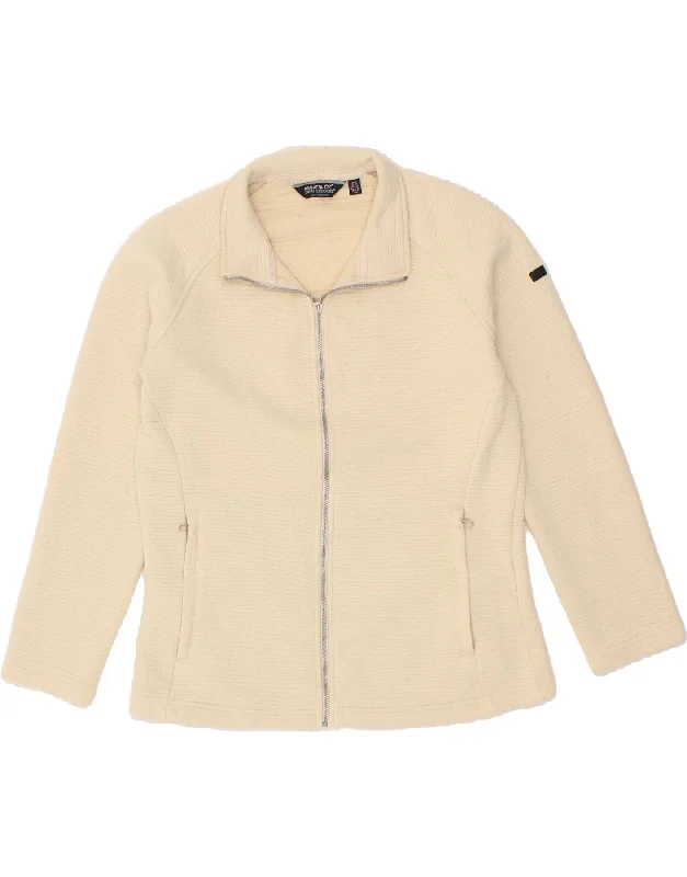 REGATTA Womens Tracksuit Top Jacket UK 14 Medium Beige Polyester Tiered Jacket Buttoned Jacket Zippered Jacket REGATTA Womens Tracksuit Top Jacket UK 14 Medium Beige Polyester Tiered Jacket Buttoned Jacket Zippered Jacket