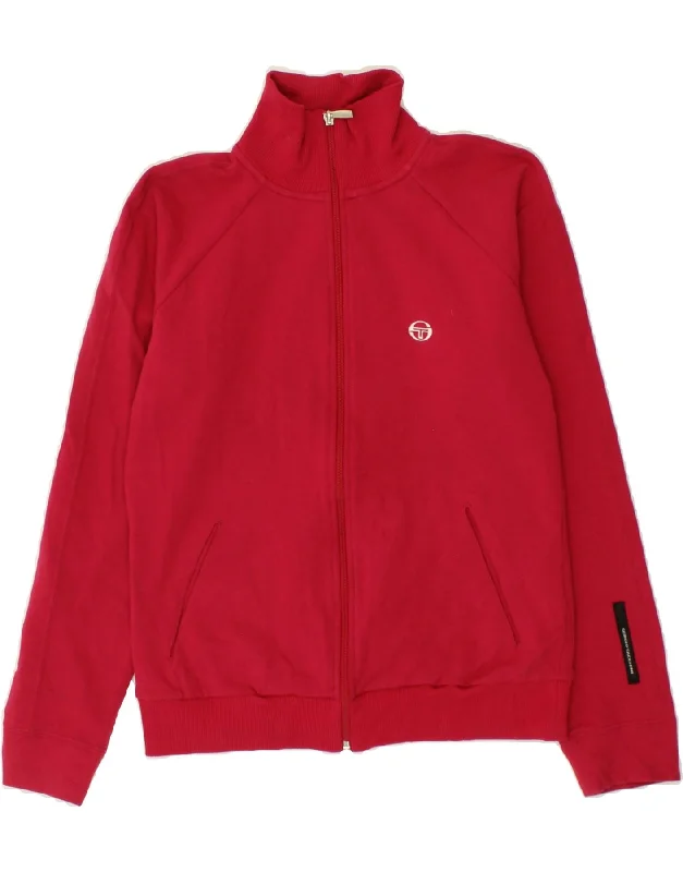 SERGIO TACCHINI Womens Tracksuit Top Jacket UK 10 Small Red Cotton Faux Fur Fabric Real Fur Fabric Shearling Fabric SERGIO TACCHINI Womens Tracksuit Top Jacket UK 10 Small Red Cotton Faux Fur Fabric Real Fur Fabric Shearling Fabric