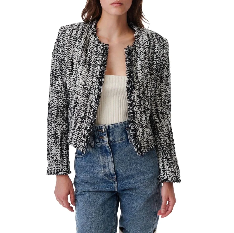 Silgo Jacket In Black And White Herringbone Jacket Checkered Jacket Solid Jacket