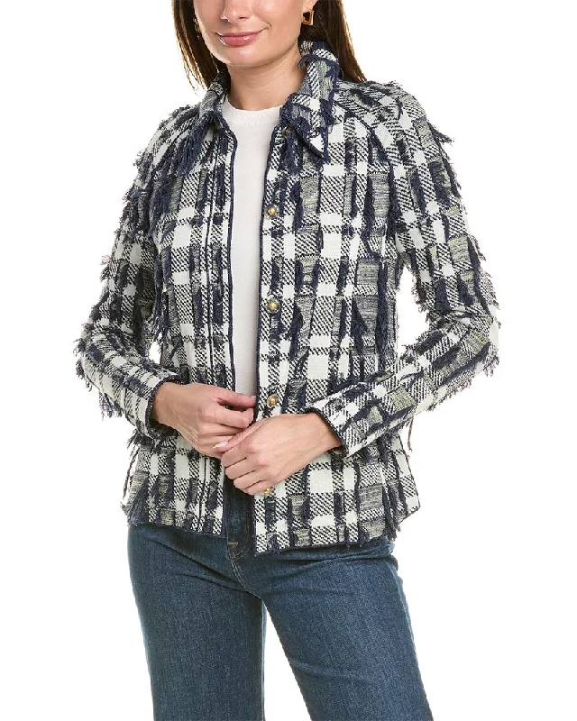 St. John Wool-Blend Shirt Jacket Lace Jacket Ribbed Jacket Sequined Jacket