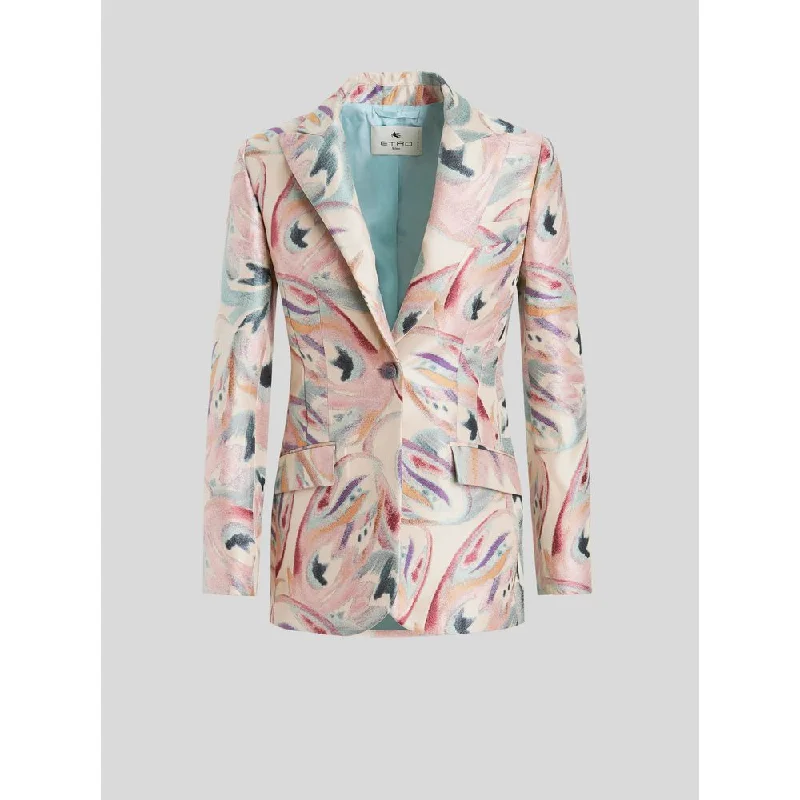 Tailored Jacquard Jacket With Butterflies Faux Fur Jacket Real Fur Jacket Shearling Jacket Tailored Jacquard Jacket With Butterflies Faux Fur Jacket Real Fur Jacket Shearling Jacket