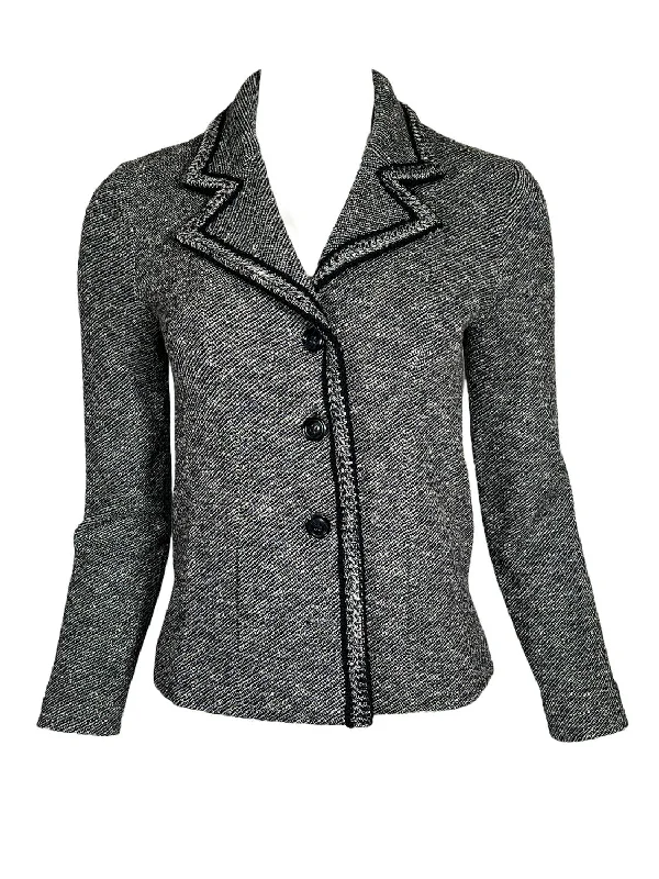 Women Short Jacket With Edge Detail In Navy Fitted Jacket Loose Jacket Oversized Jacket