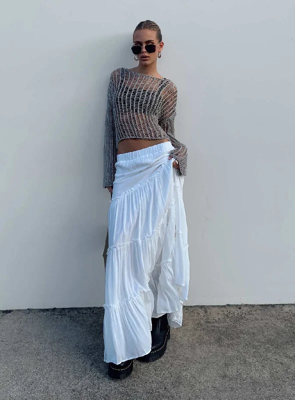 Miriah Maxi Skirt White Low Impact