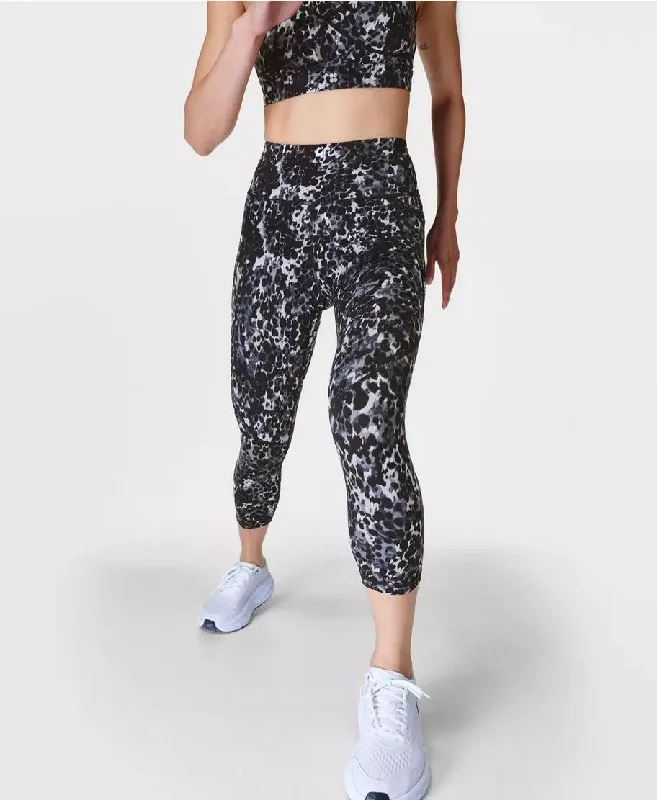 Power Cropped Workout Leggings Sb4564ap Grey-Dapple-Print