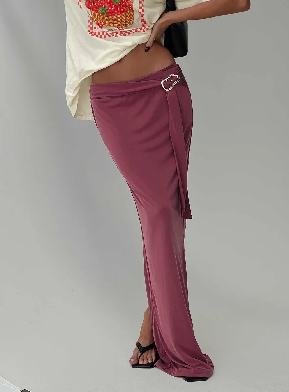 Tamera Maxi Skirt Burgundy