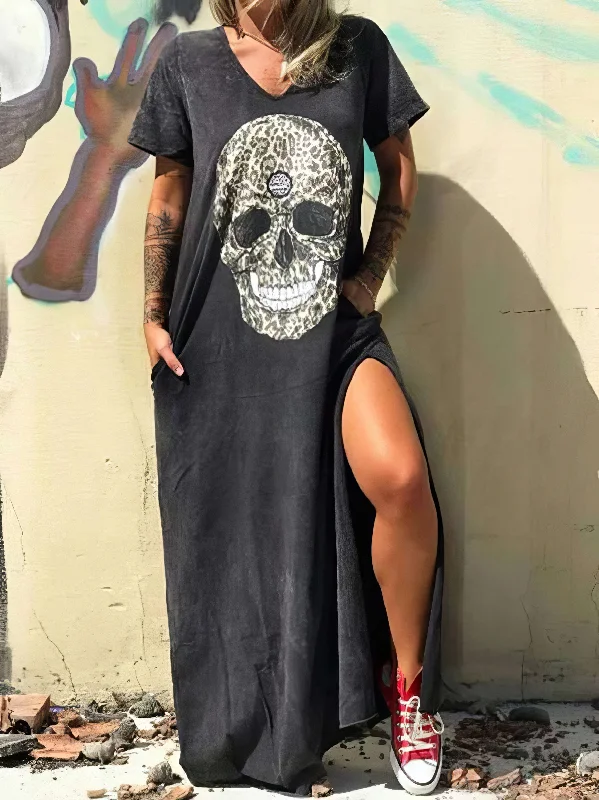 Unique Skull Print Dress