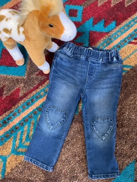 Brodie Infants Denim Heart Patch Leggings