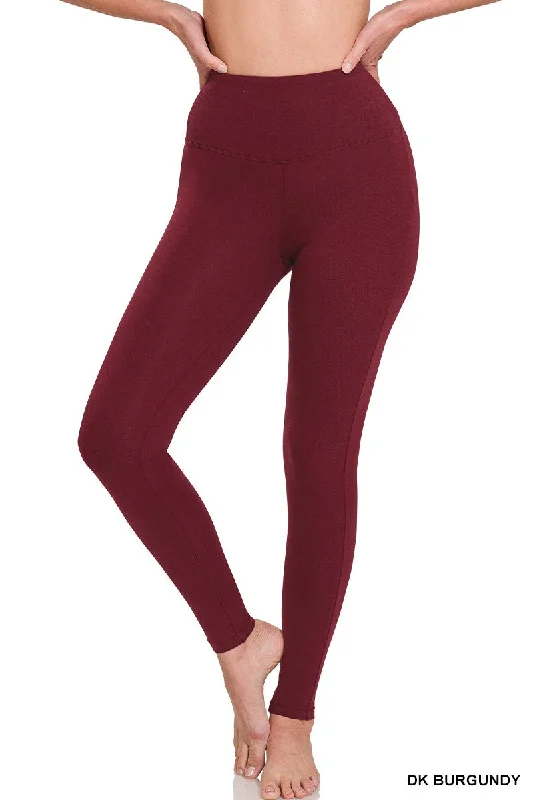 Cotton Wide Waist Leggings