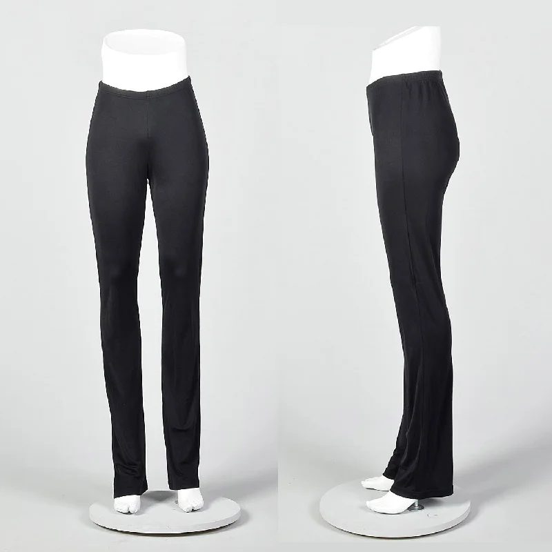 2010s Ann Demeulemeester Black Stretch Leggings