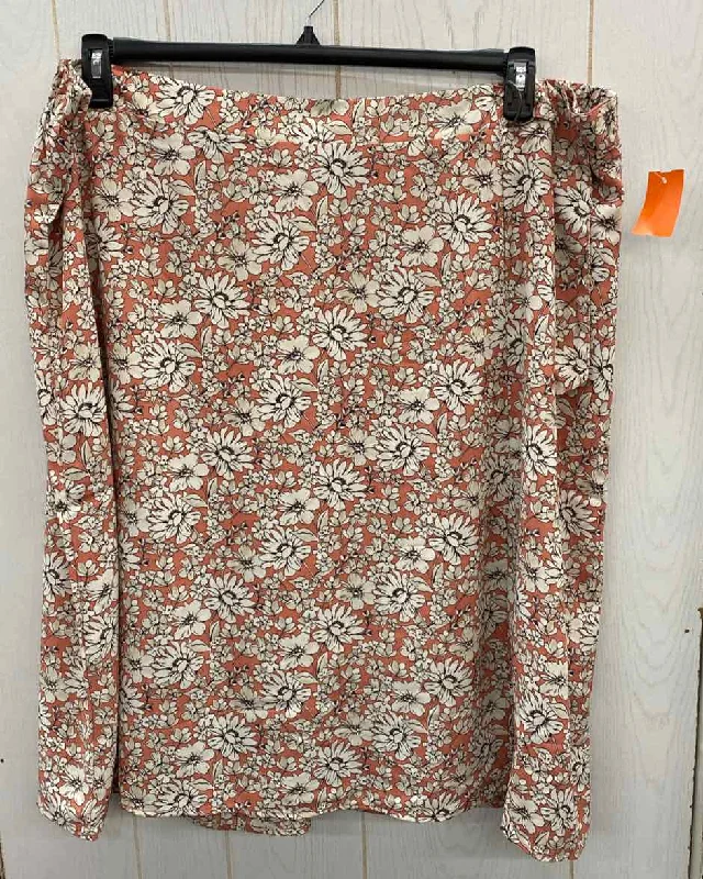 89th & Madison Pink Womens Size 3X Skirt lace skirt romantic