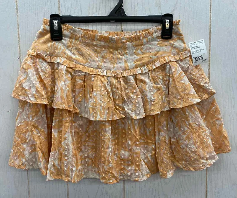 American Eagle Orange Womens Size Small Skirt linen skirt natural