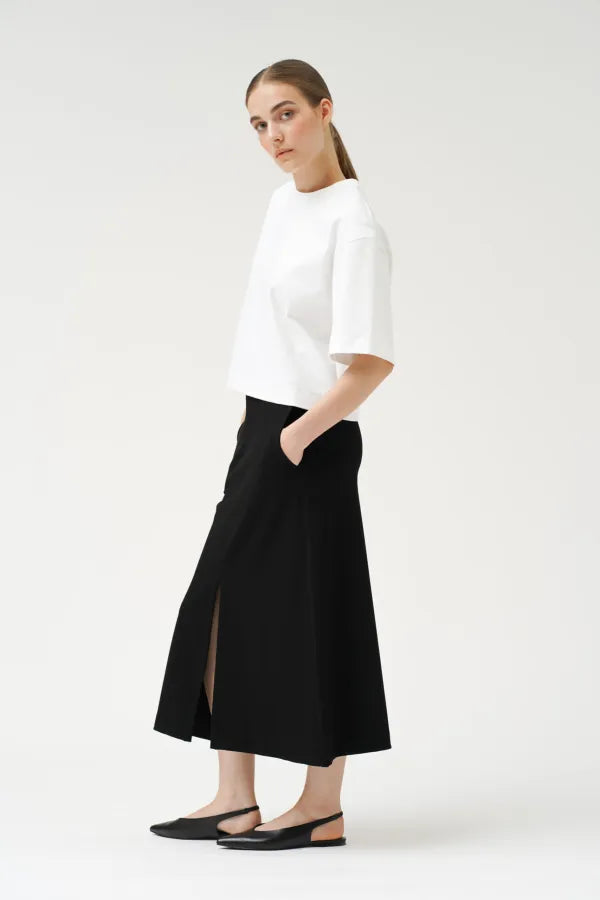 Amine Skirt Black cashmere skirt soft