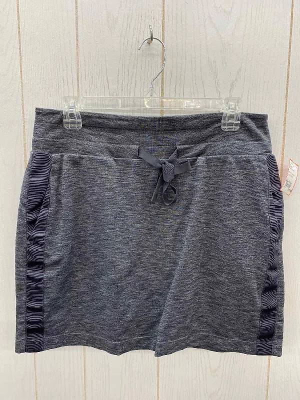 Athleta Gray Womens Size M Tall Skirt belted skirt waist