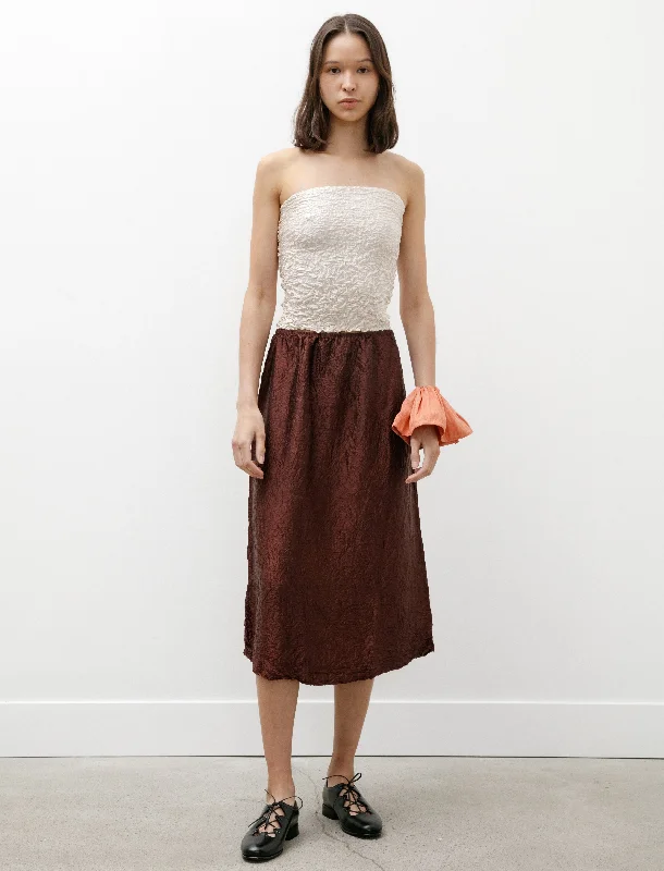 Crumpled Silk Skirt Plum velvet skirt luxury