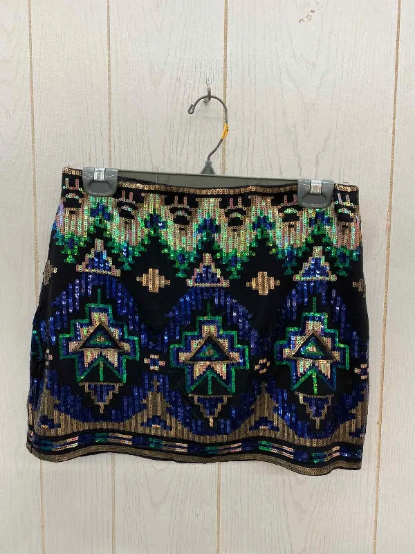 Black Womens Size 10 Skirt pleated skirt texture