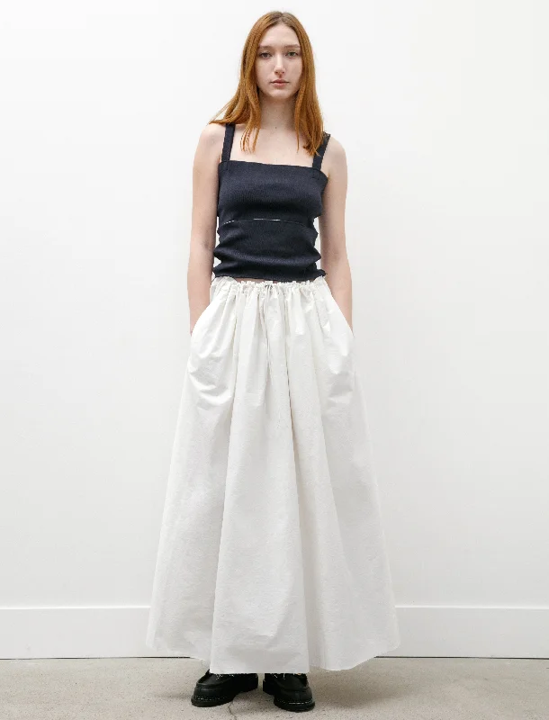 Simple Skirt Off White wool skirt sturdy