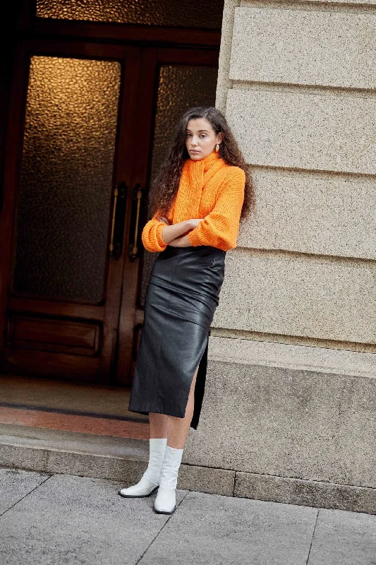 Negroni Midi Faux-Leather Skirt summer skirt style