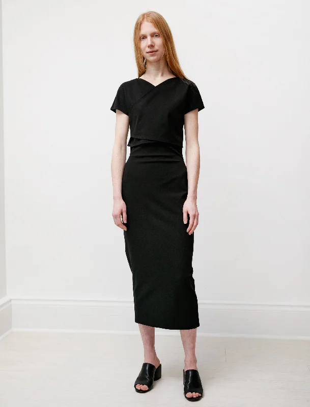 Stretch Highwaist Skirt Black vintage skirt charm