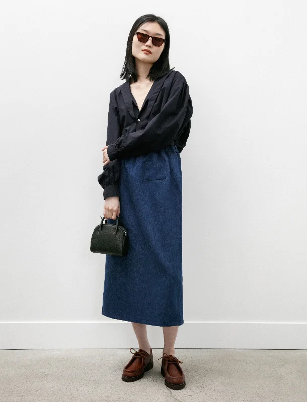 Simple Skirt Blue Denim denim skirt durable