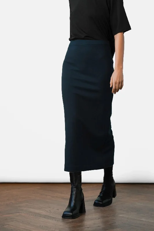 Lala Skirt Marine Blue ruffled skirt detail
