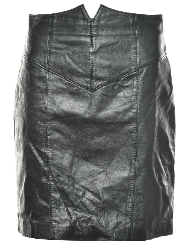 Leather Pencil Skirt - S leather skirt refined