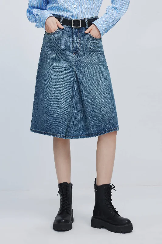 Lily Denim Skirt patchwork skirt art