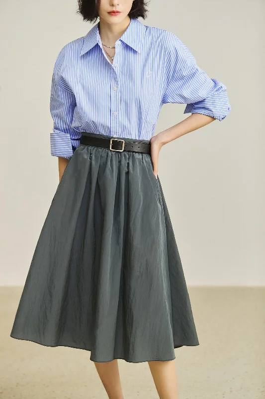 LILY Water-Repellent A-line Skirt flowy skirt hem
