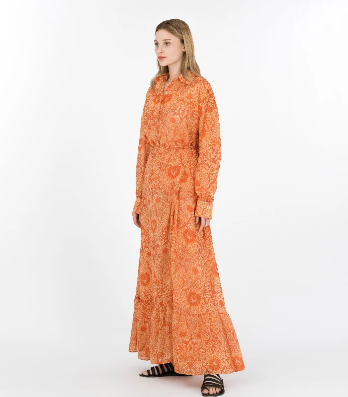 Lotus Print Maxi Wrap Skirt tulle skirt dreamy