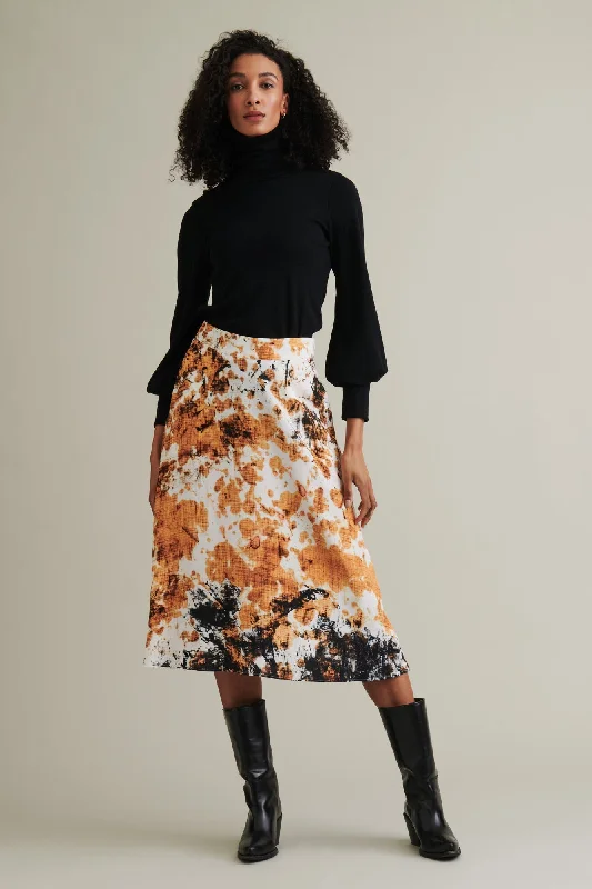 Framtiden Skirt Orange velvet skirt glossy