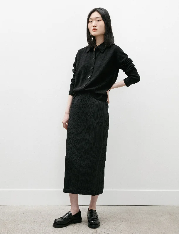 Thicker Bottoms Basic Skirt Black slim fit skirt