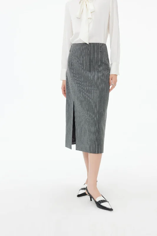 Professional Urban Midi Skirt wool skirt sturdy
