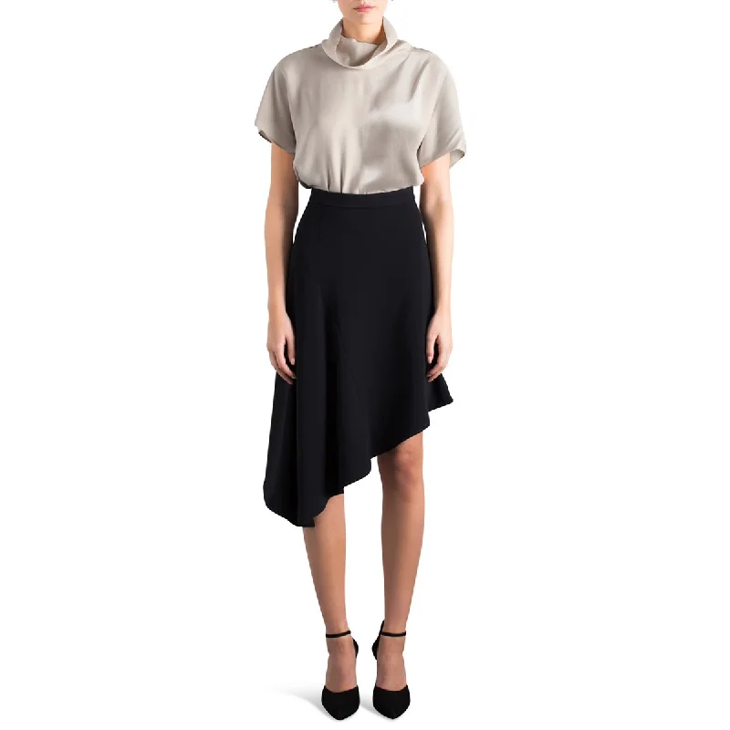 Essence Asymmetrical Skirt Black tiered skirt playful